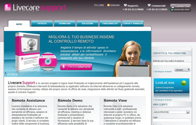Livecare support  teleassistenza - Icona spa